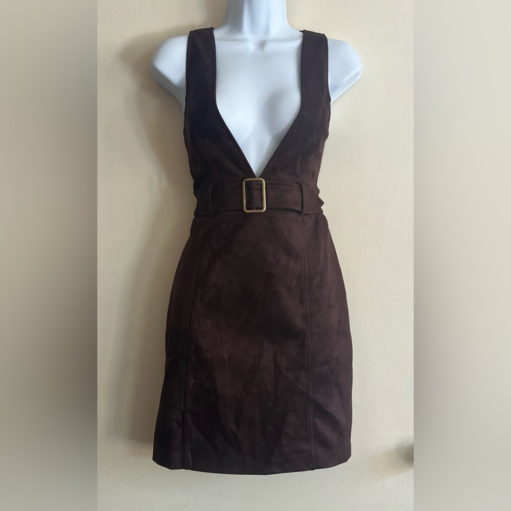 Forever 21 Brown Faux Suede Dress
